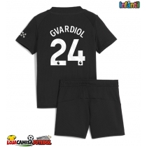 Camisa de Futebol Manchester City Josko Gvardiol #24 Equipamento Secundário Infantil 2025-26 Manga Curta (+ Calças curtas)